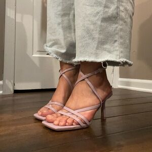 H&M purple crisscross strap heels